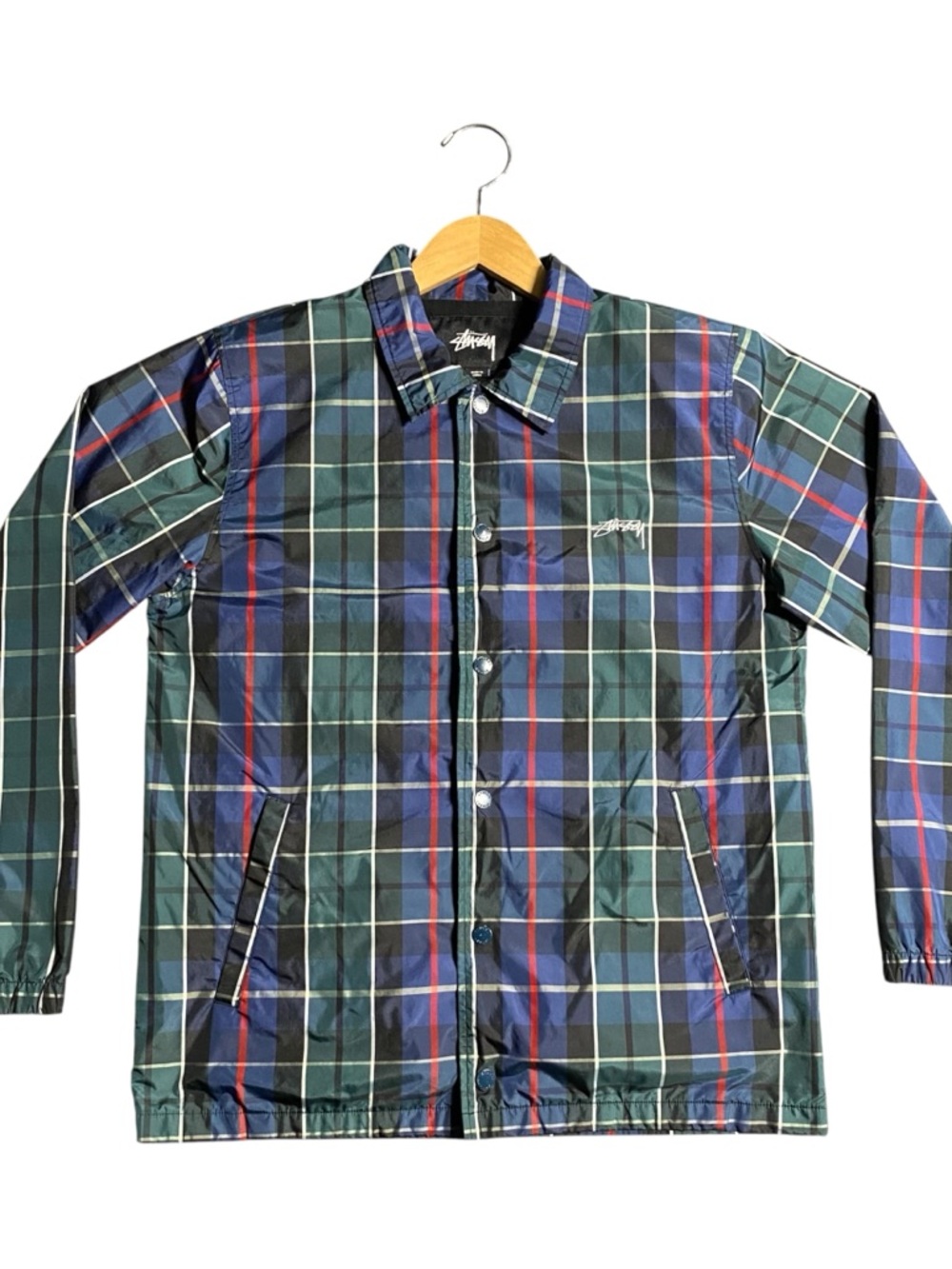 Men’s Stussy Plaid Cruize Coach Shirt Jacket